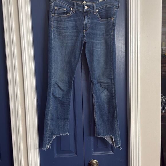Rag & Bone Capri Jeans Frayed Hem Size 29 - Picture 1 of 4